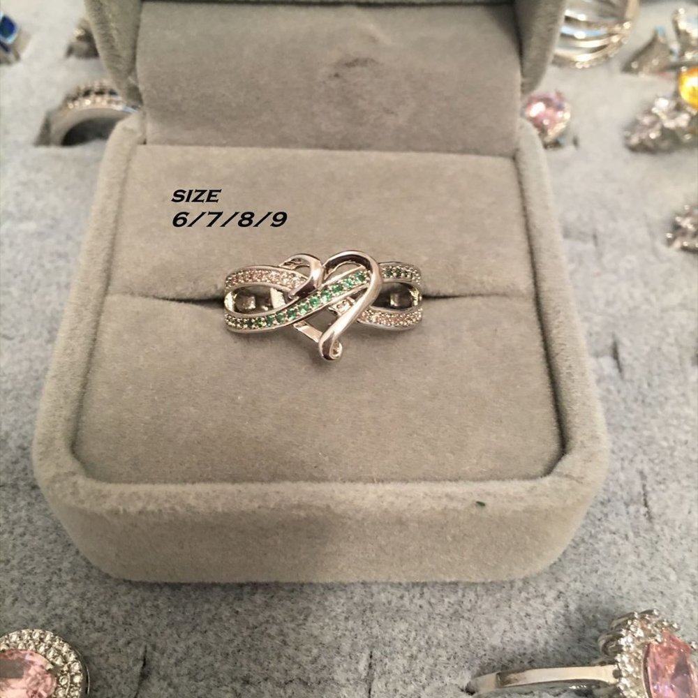 Gren Heart Infinity Promise Ring - image 2